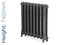 PA-SHAF-740-TH - Paladin Shaftsbury 2 Column Cast Iron Radiator H740mm x W313mm PA-SHAF-740-TH - Paladin Shaftsbury 2 Column Cast Iron Radiator H740mm x W313mm